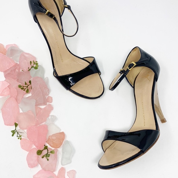 Giuseppe Zanotti Shoes - Giuseppe Zanotti Patent Leather Wooden Heel Sandal